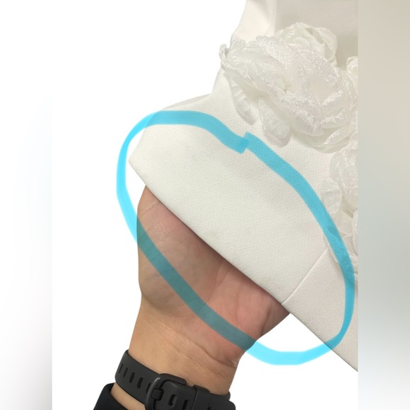 ELLIATT Trompe Mini Floral 3D Dress in Ivory LWD Bridal Little White Dress SMALL - Picture 16 of 16